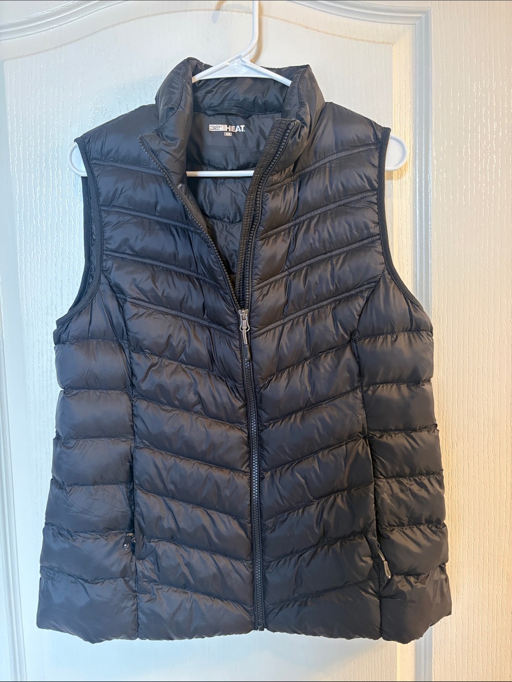 32 Degrees Black Quilted Packable Puffer Vest